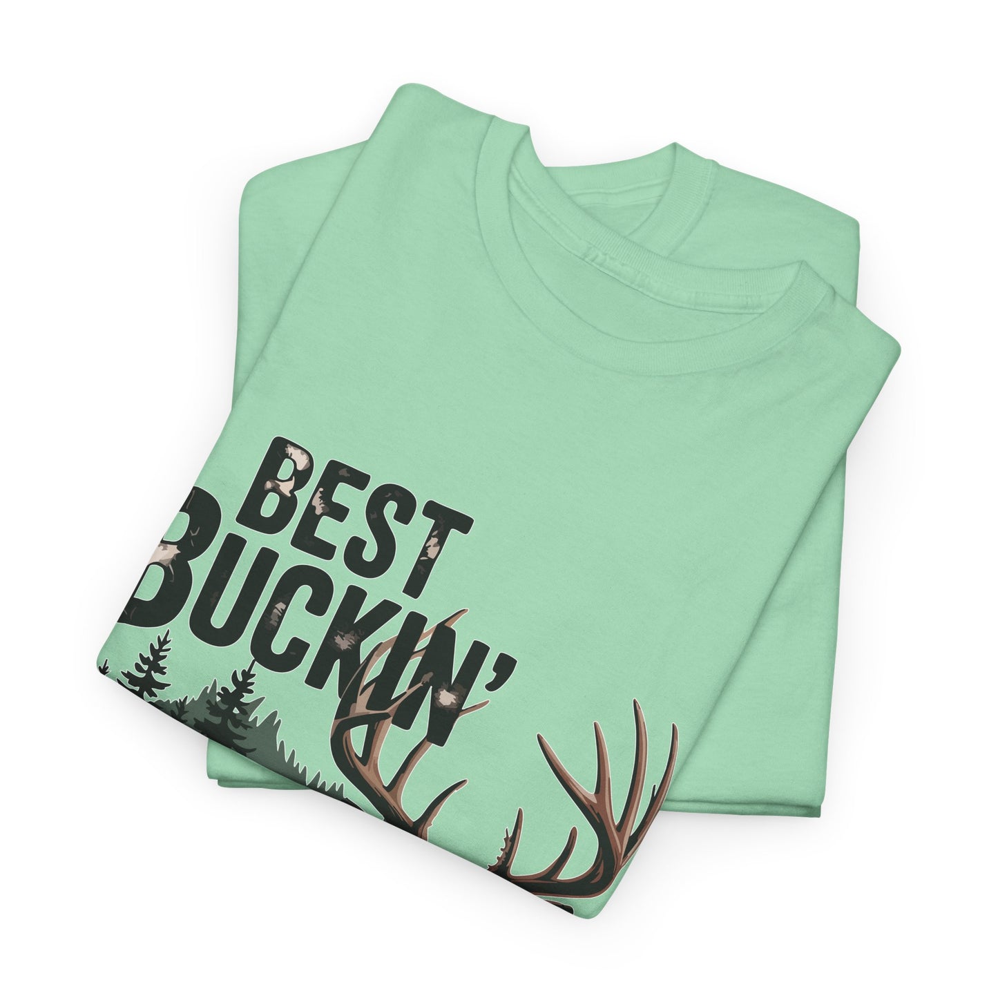 Best Buckin' Dad Ever Unisex Heavy Cotton Tee - Perfect Gift for Father's Day and Outdoorsy Dads