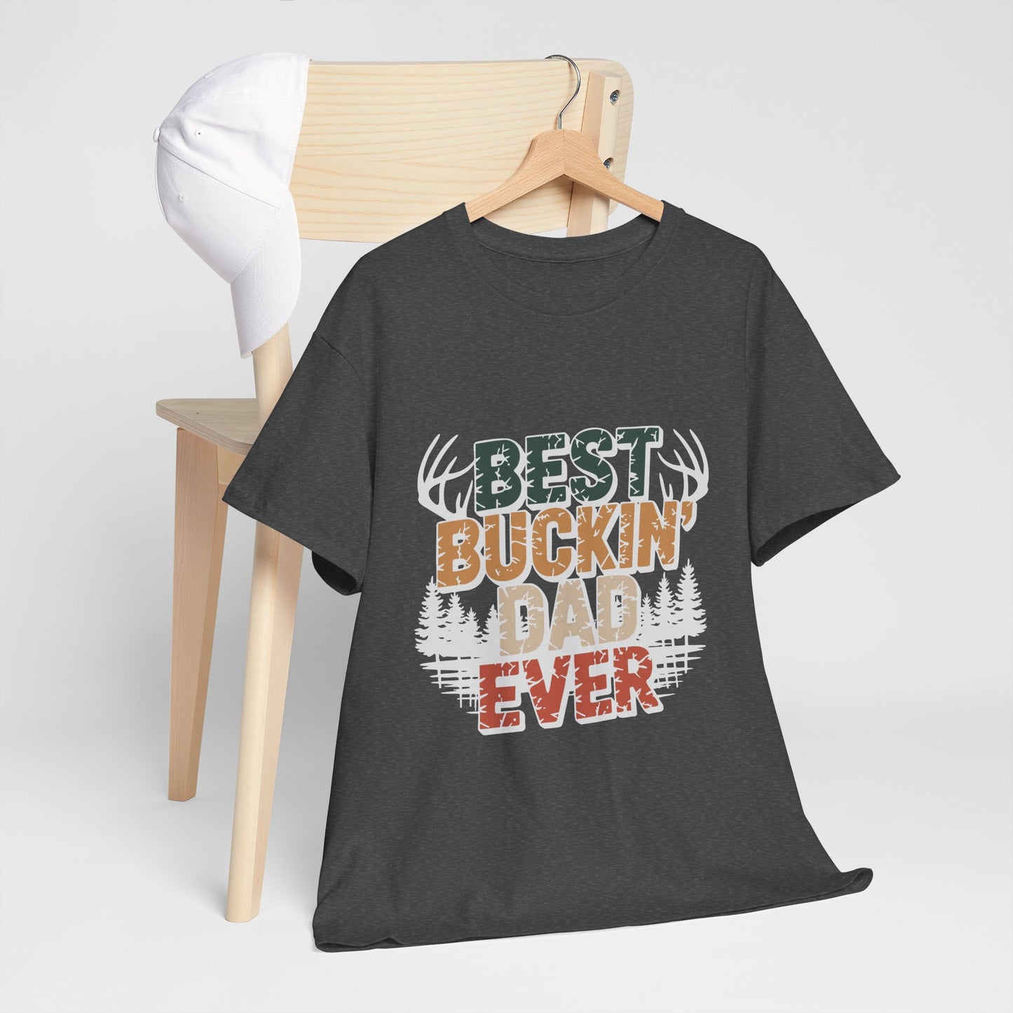 Best Buckin' Dad Ever Unisex Heavy Cotton Tee