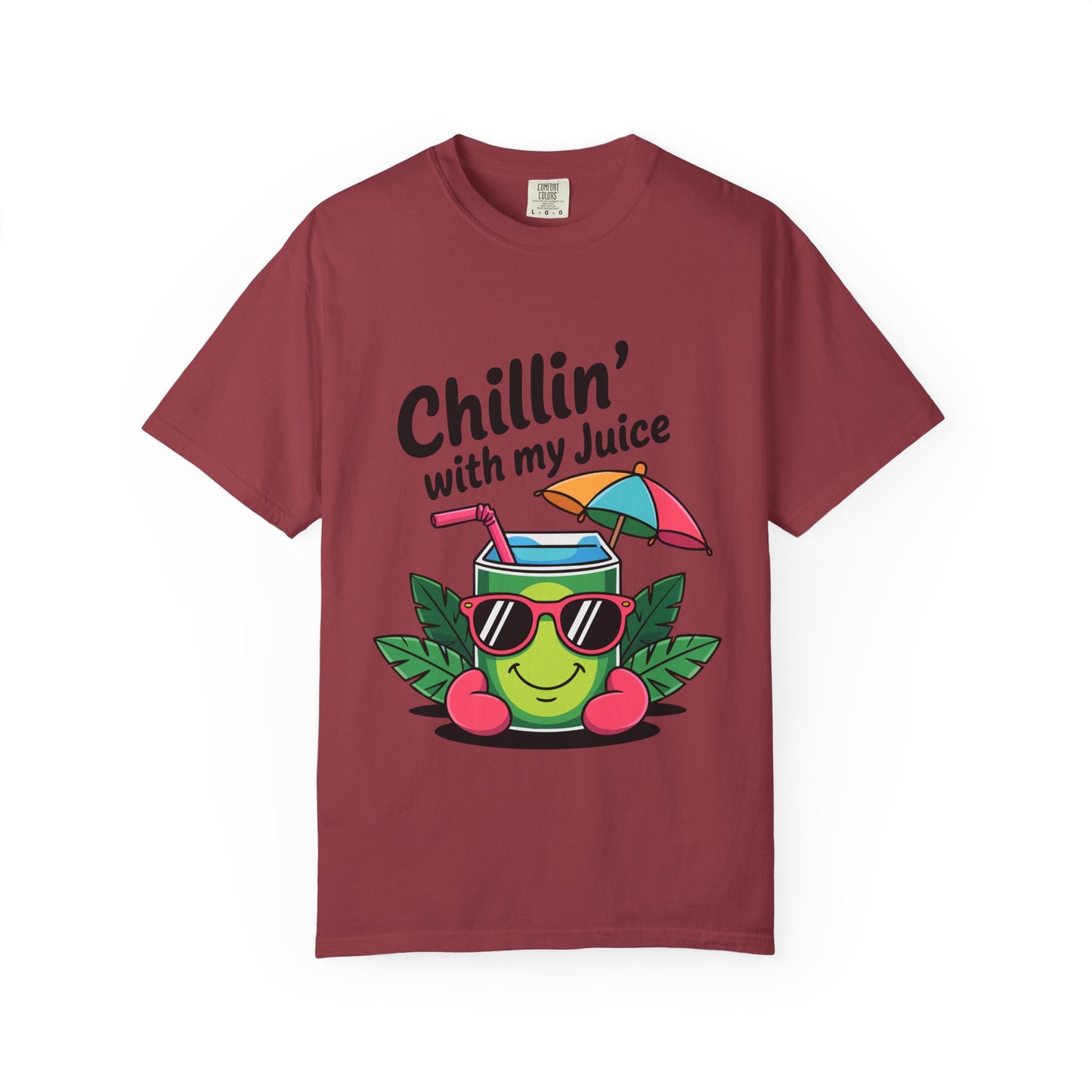 Chillin' with My Juice Unisex Garment-Dyed T-Shirt - Fun & Relaxed Vibe for Summer Gatherings