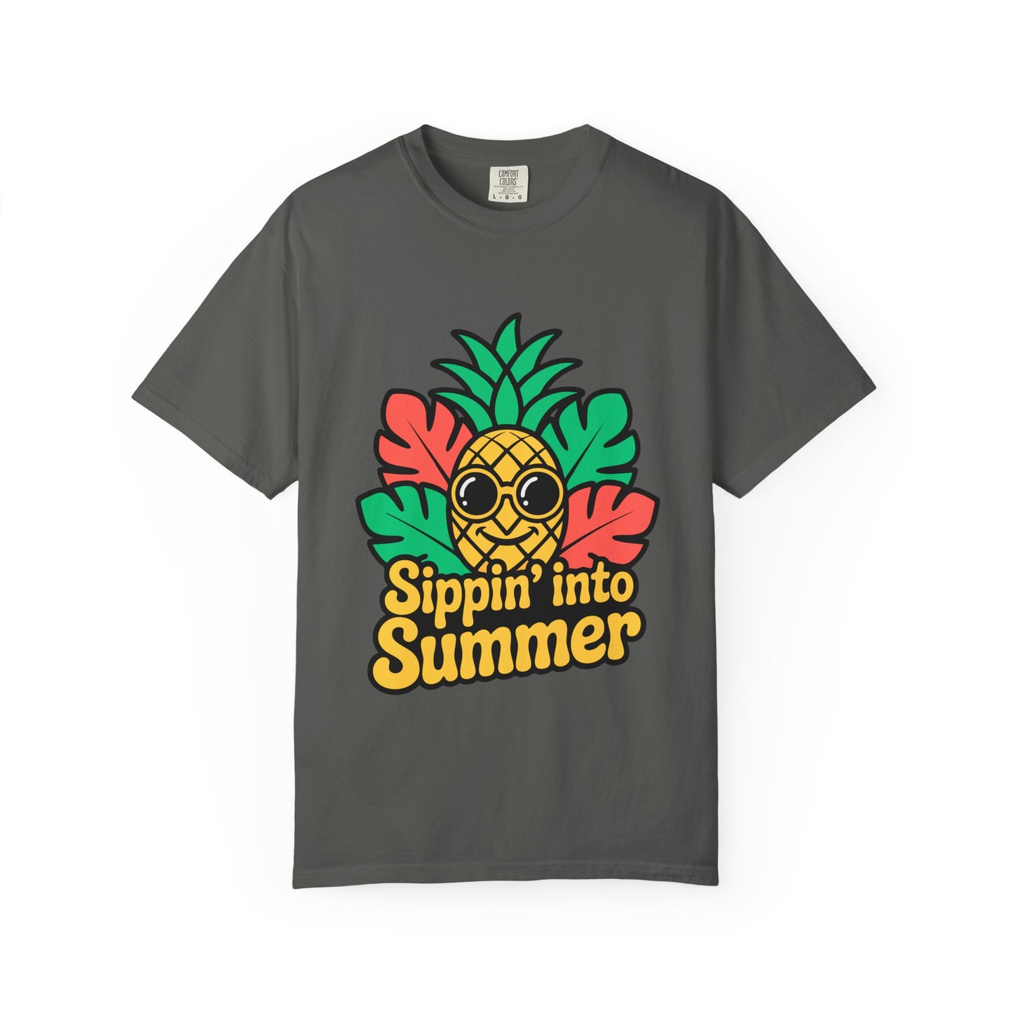 Sippin' into Summer Unisex T-Shirt - Fun Pineapple Design for Beach Days