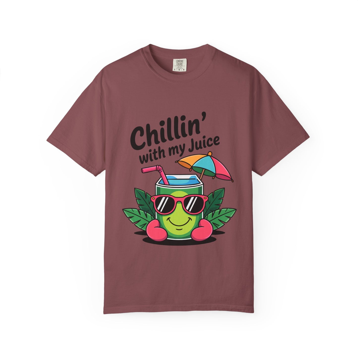 Chillin' with My Juice Unisex Garment-Dyed T-Shirt - Fun & Relaxed Vibe for Summer Gatherings