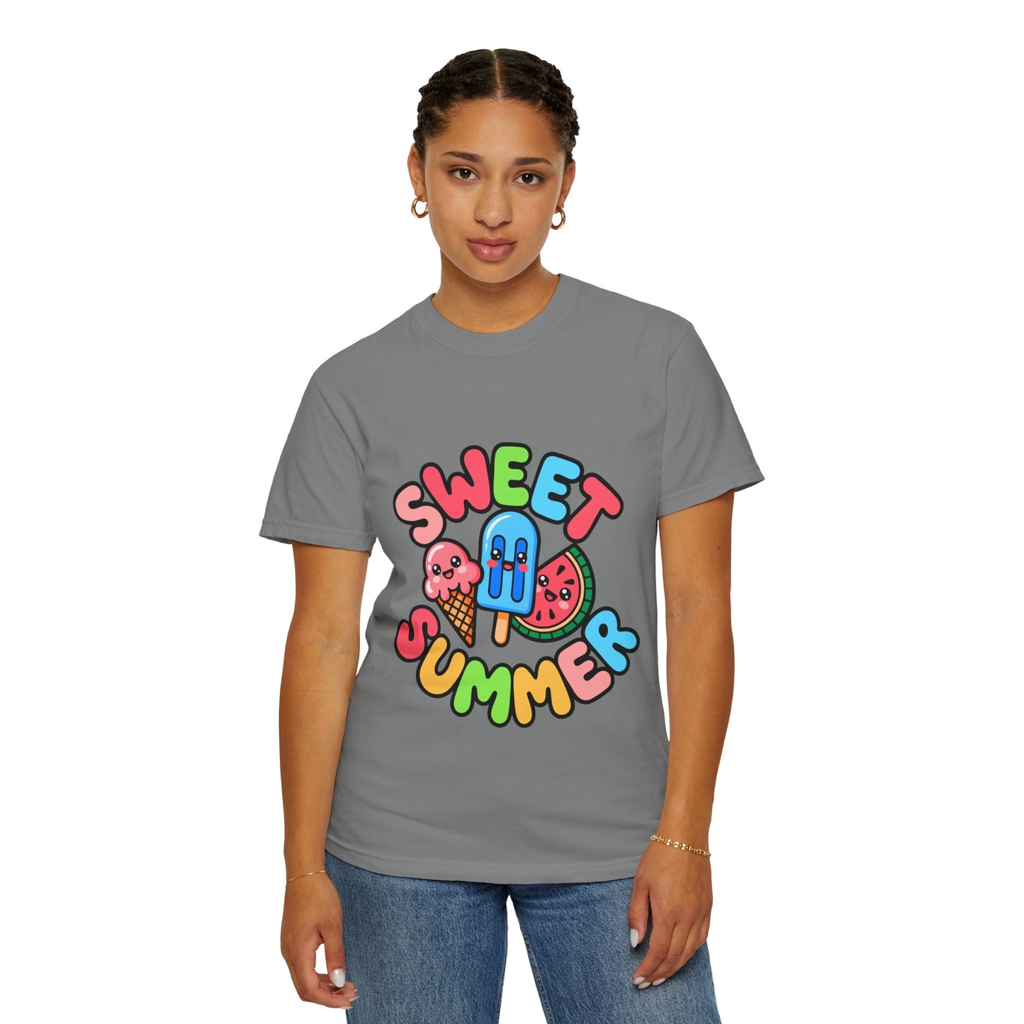 Sweet Summer Unisex T-Shirt | Cute Summer Apparel, Ice Cream Shirt, Beachwear, Gift for Ice Cream Lovers, Bright Casual Tee
