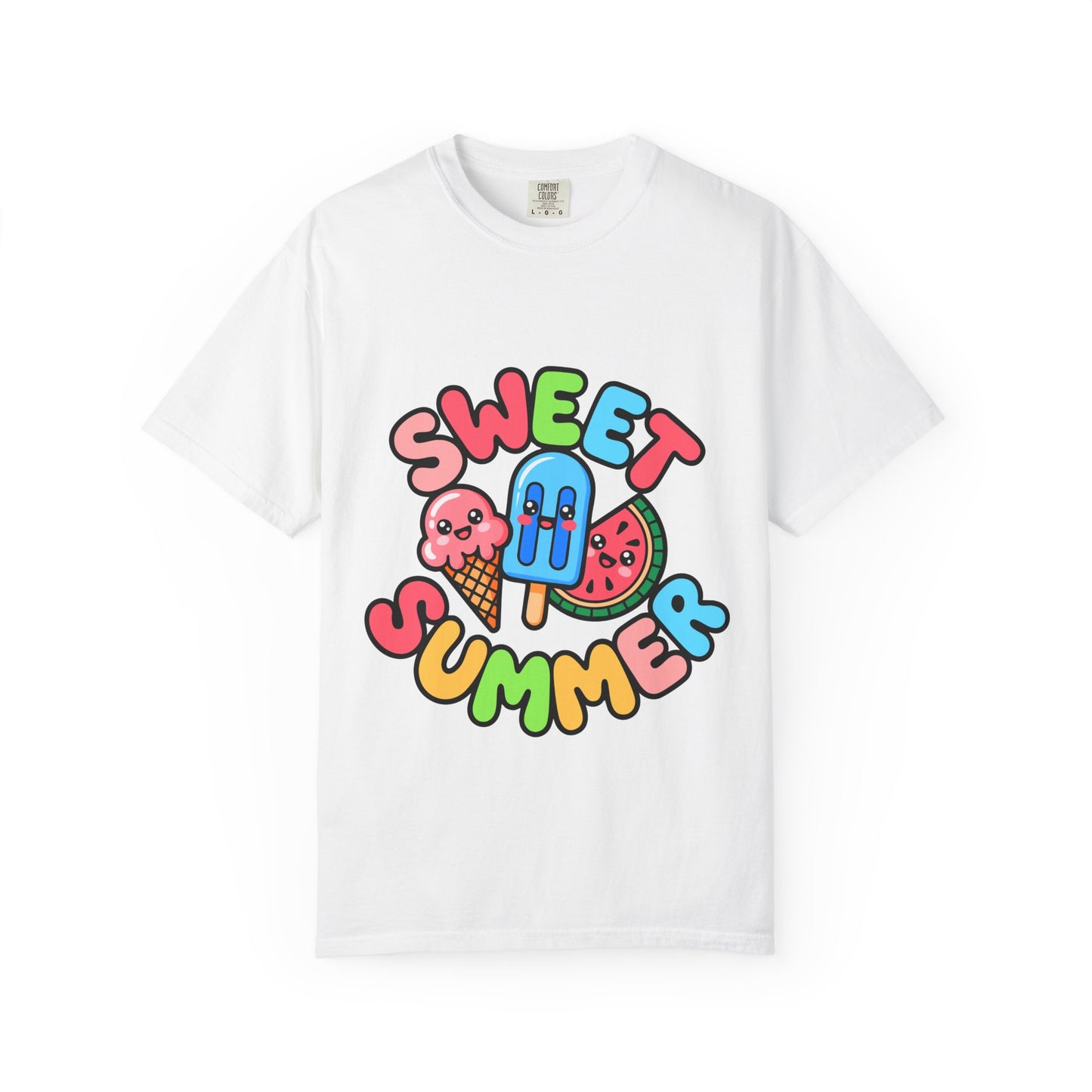 Sweet Summer Unisex T-Shirt | Cute Summer Apparel, Ice Cream Shirt, Beachwear, Gift for Ice Cream Lovers, Bright Casual Tee