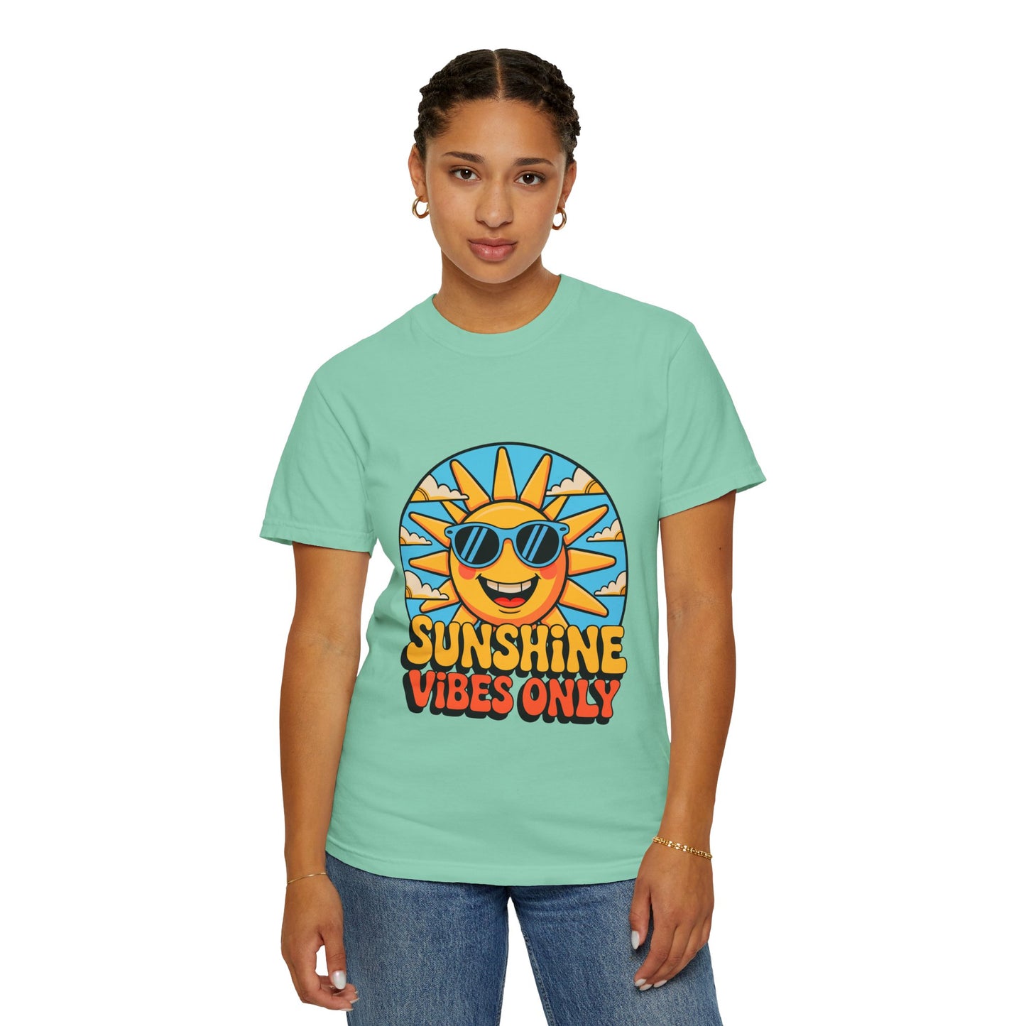 Sunshine Vibes Only Unisex Garment-Dyed T-Shirt - Feel-Good Summer Wear