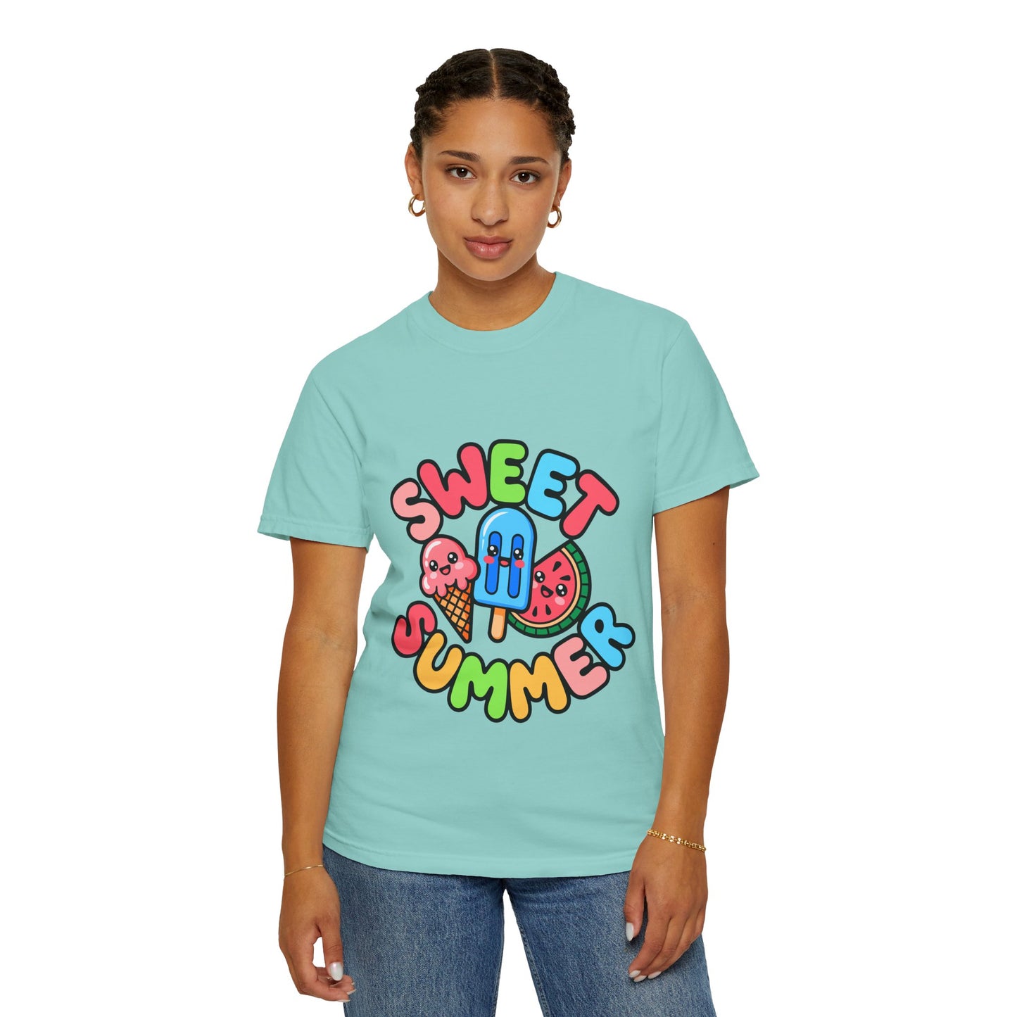 Sweet Summer Unisex T-Shirt | Cute Summer Apparel, Ice Cream Shirt, Beachwear, Gift for Ice Cream Lovers, Bright Casual Tee