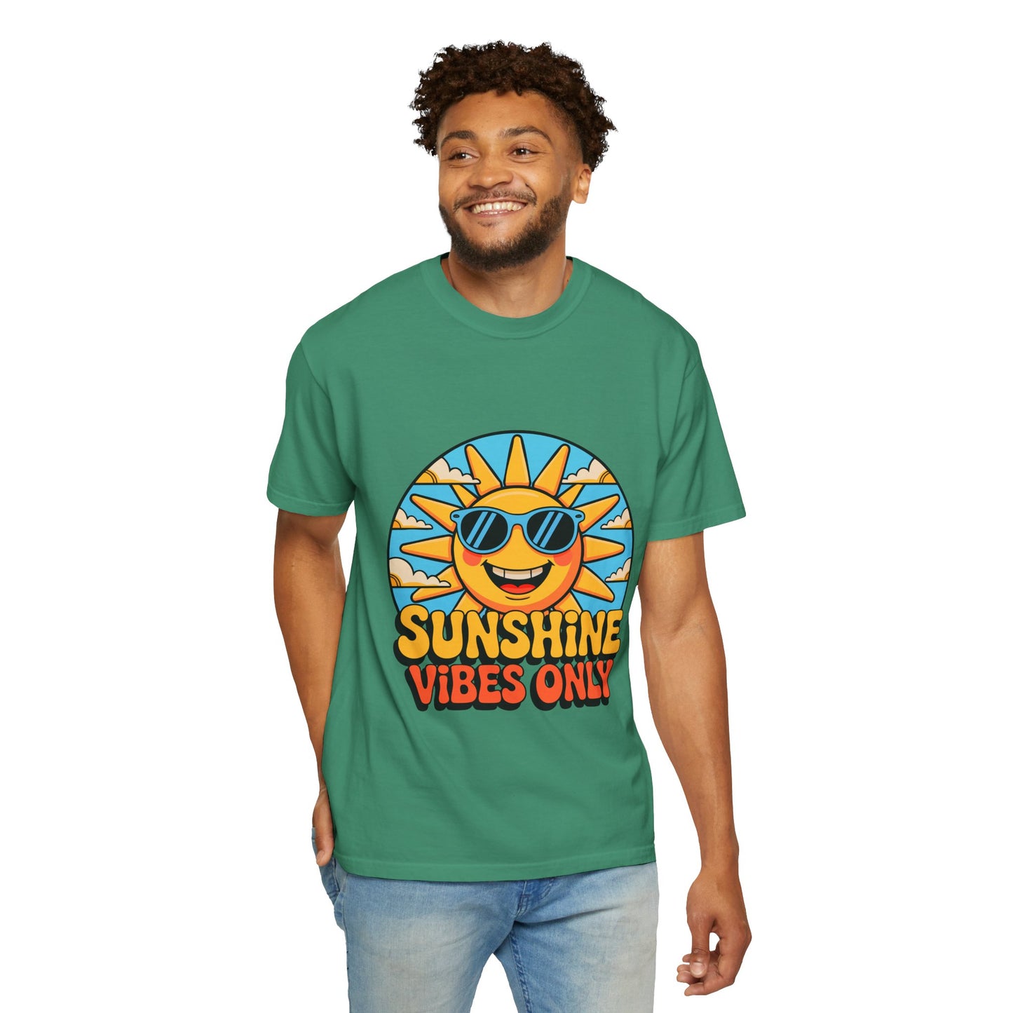 Sunshine Vibes Only Unisex Garment-Dyed T-Shirt - Feel-Good Summer Wear