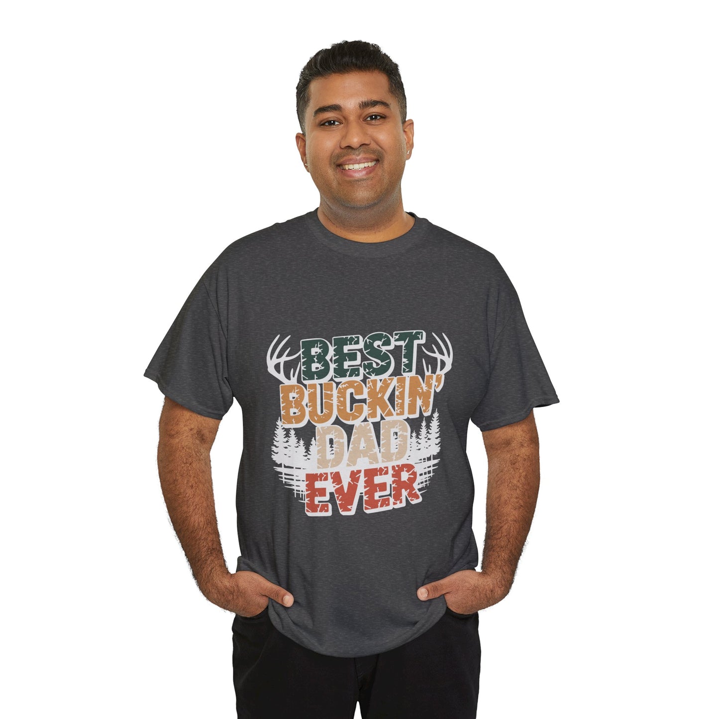 Best Buckin' Dad Ever Unisex Heavy Cotton Tee