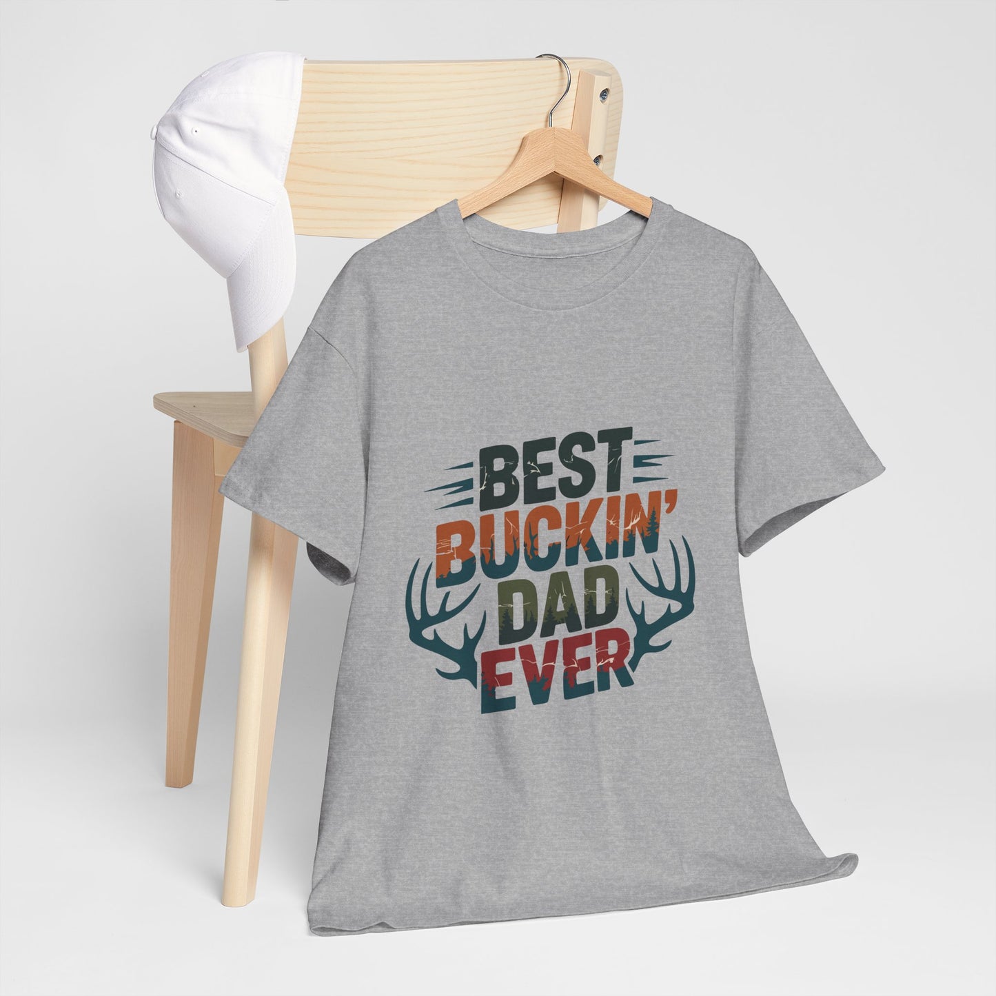 Best Buckin' Dad Ever Unisex Heavy Cotton Tee