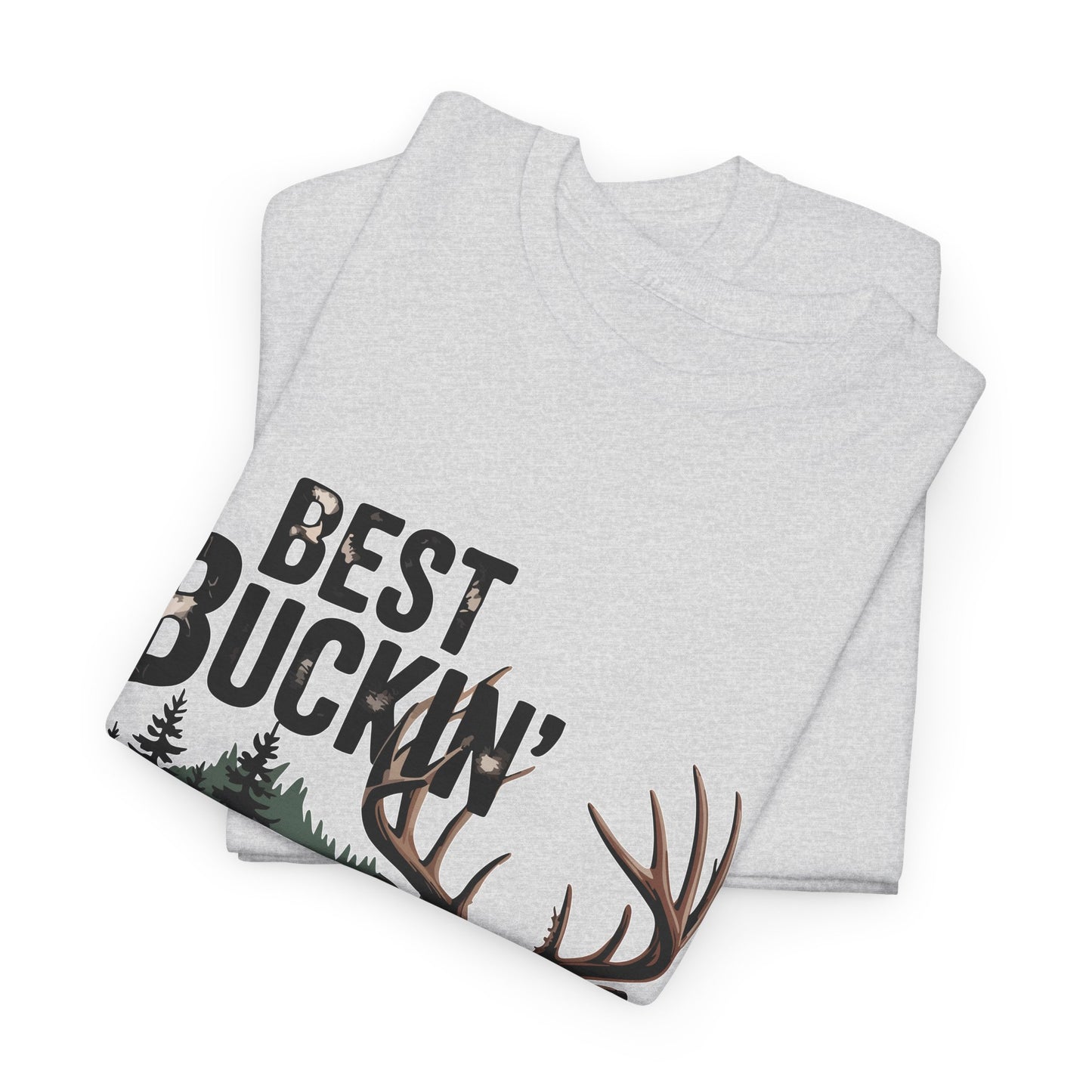 Best Buckin' Dad Ever Unisex Heavy Cotton Tee - Perfect Gift for Father's Day and Outdoorsy Dads